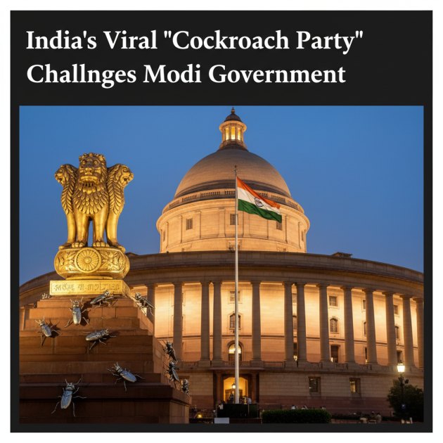 भारत की वायरल 'कॉकरोच पार्टी': मोदी सरकार के लिए नया राजनीतिक चैलेंज? — Politics &amp; Government — Trend Duniya
