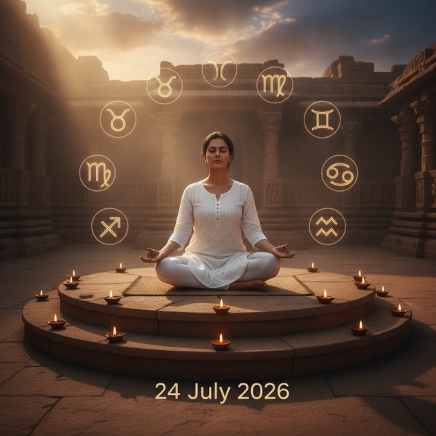 आज का राशिफल 24 July 2026 — सभी 12 राशियों का सम्पूर्ण भविष्यफल — Rashifal &amp; Astrology — Trend Duniya