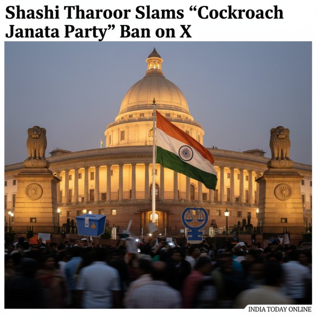 Shashi Tharoor Slams 'Cockroach Janata Party' Over X Ban in India — Politics &amp; Government — Trend Duniya