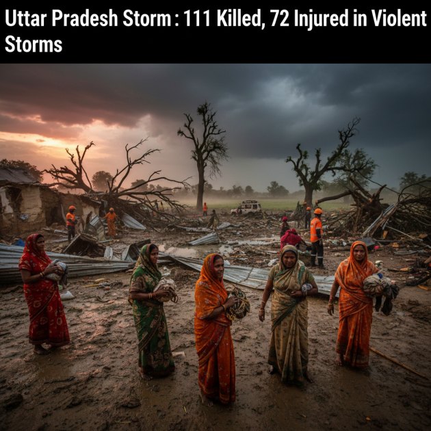 उत्तर प्रदेश तूफान: 111 मौतें, 72 घायल - एक विनाशकारी तबाही का पूरा सच — National — Trend Duniya