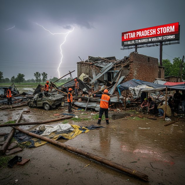 Uttar Pradesh Storm: 111 Killed, 72 Injured in Unprecedented Weather Fury — National — Trend Duniya