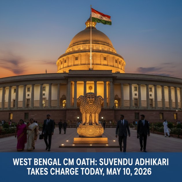 Suvendu Adhikari West Bengal CM: A New Era Dawns Today, May 10, 2026 — Politics &amp; Government — Trend Duniya